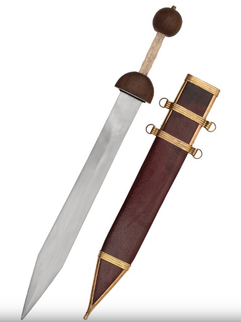 Gladius légionnaire romain fourreau rouge
