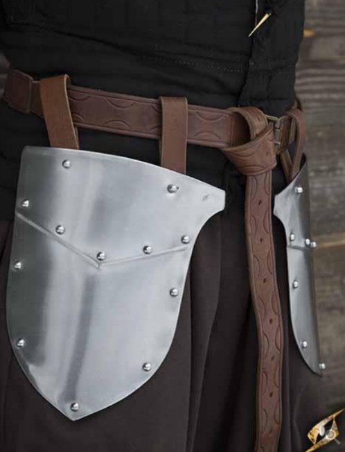 Plaques protection cuisses en acier