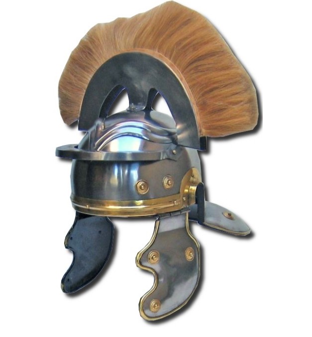 Casque de légionnaire romain crinière beige