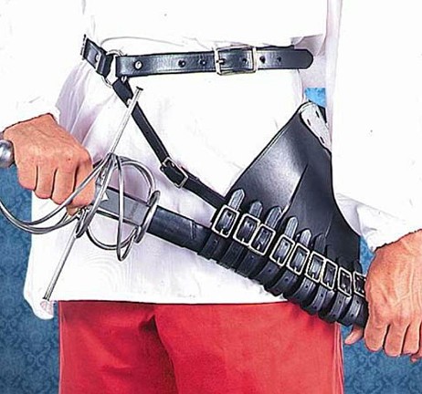 Étui à Rapière en Cuir Noir pour Droitier