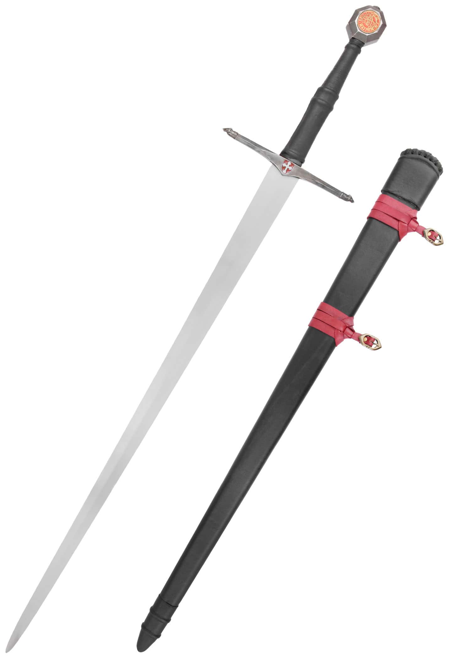 Épée du Chevalier Noir – Hommage aux Templiers avec Fourreau